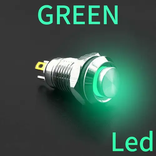 1NO High head Waterproof Metal Push Button Switch LED Light Self-locking/reset 3/6/12/24/220V 8/10/12/16mm Brass nickel plating - Image 8