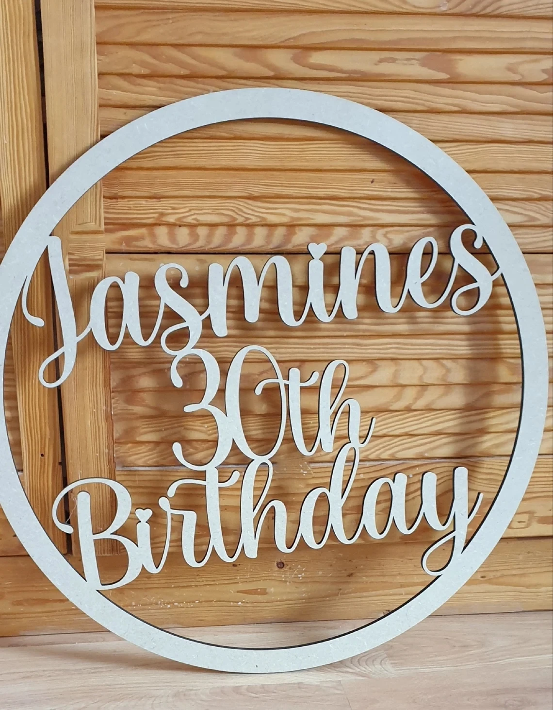 

Personalised Birthday Wooden Name Hoop Circle Sign Wall Decor Birthday Party Gift Customized Name Anniversary Gifts Mother's Day