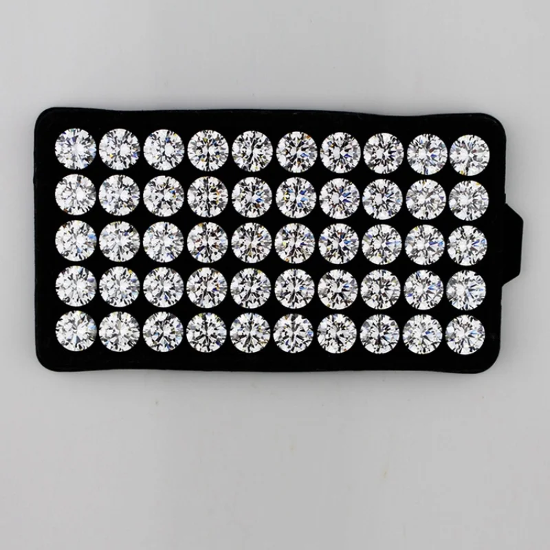 Round Cut Real VVS 2ct D Color Moissanite Certified Pass Diamond Test Moissanita Gemstones Stones With Certificate Jewelry