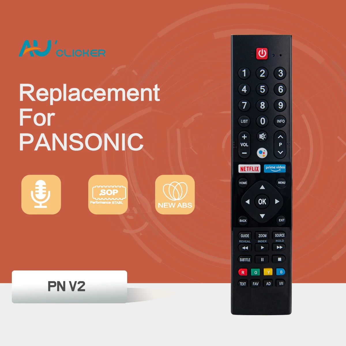 Telecomando Tv Vocale Adatto Per Panasonic Smart Tv Tx-43Gxr600 X-49Gxr600 Tx-55Gxr600 Hof19I127Gpd10
