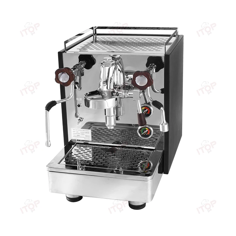 ITOP Coffee Machine Express Coffee Maker E61 Brewing Double Boiler Rotary Pump Copper Pipe 2000W N.W. 32kg 220-240V 50-60Hz