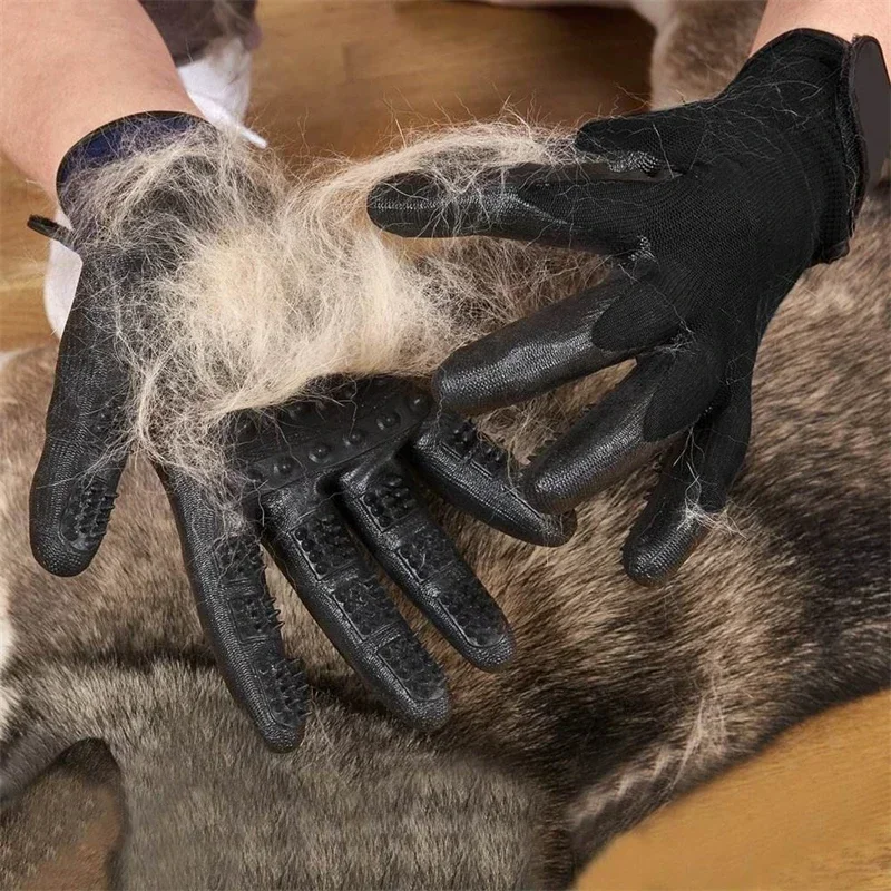 Pet Grooming Gloves, Rubber Remover, Hair Remover, Shower Gloves, Bathing Brush, Cat and Dog Hair Deshedding
