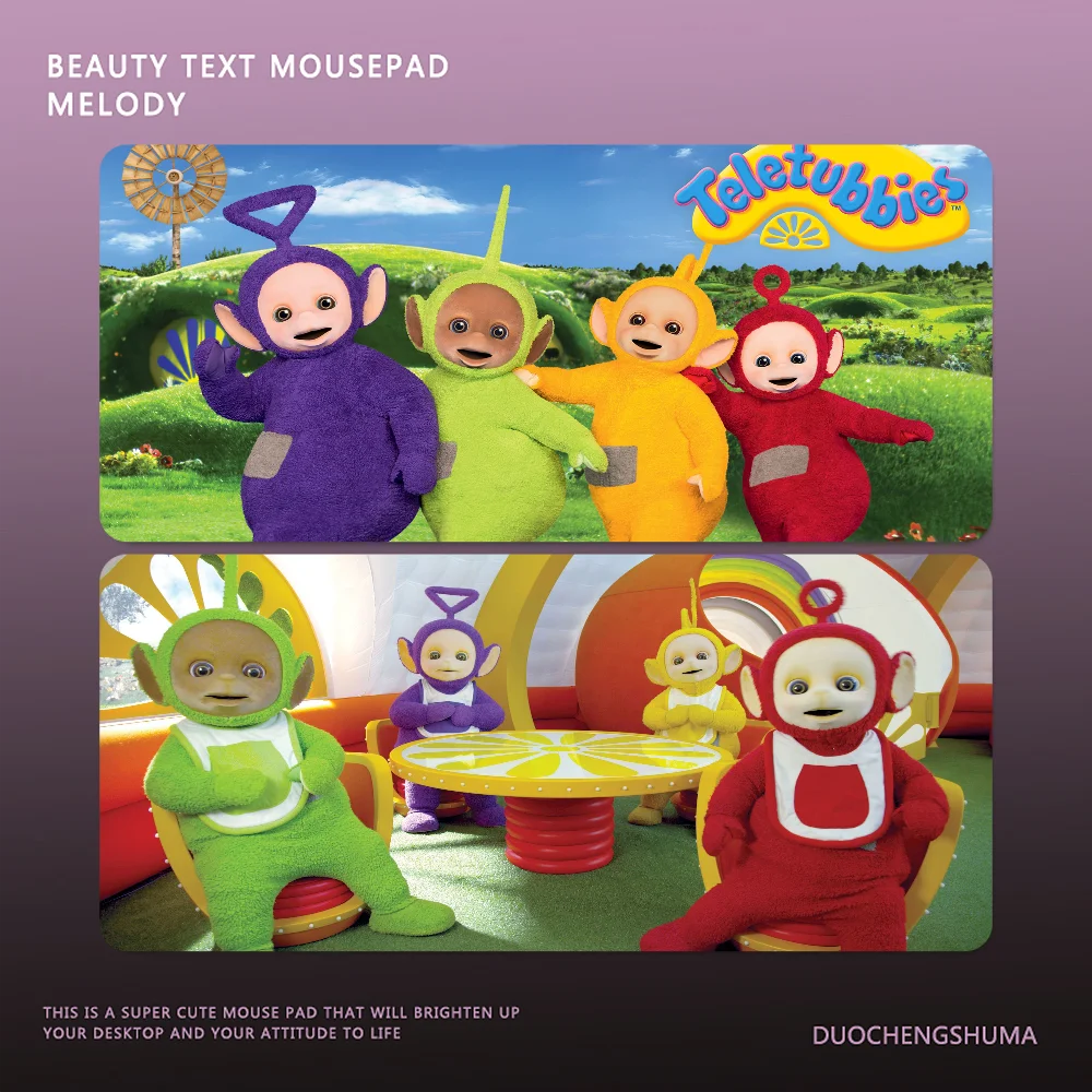 Большой коврик для мыши Teletubbies, игровой коврик для мыши, клавиатура, геймерский коврик для мыши на столе