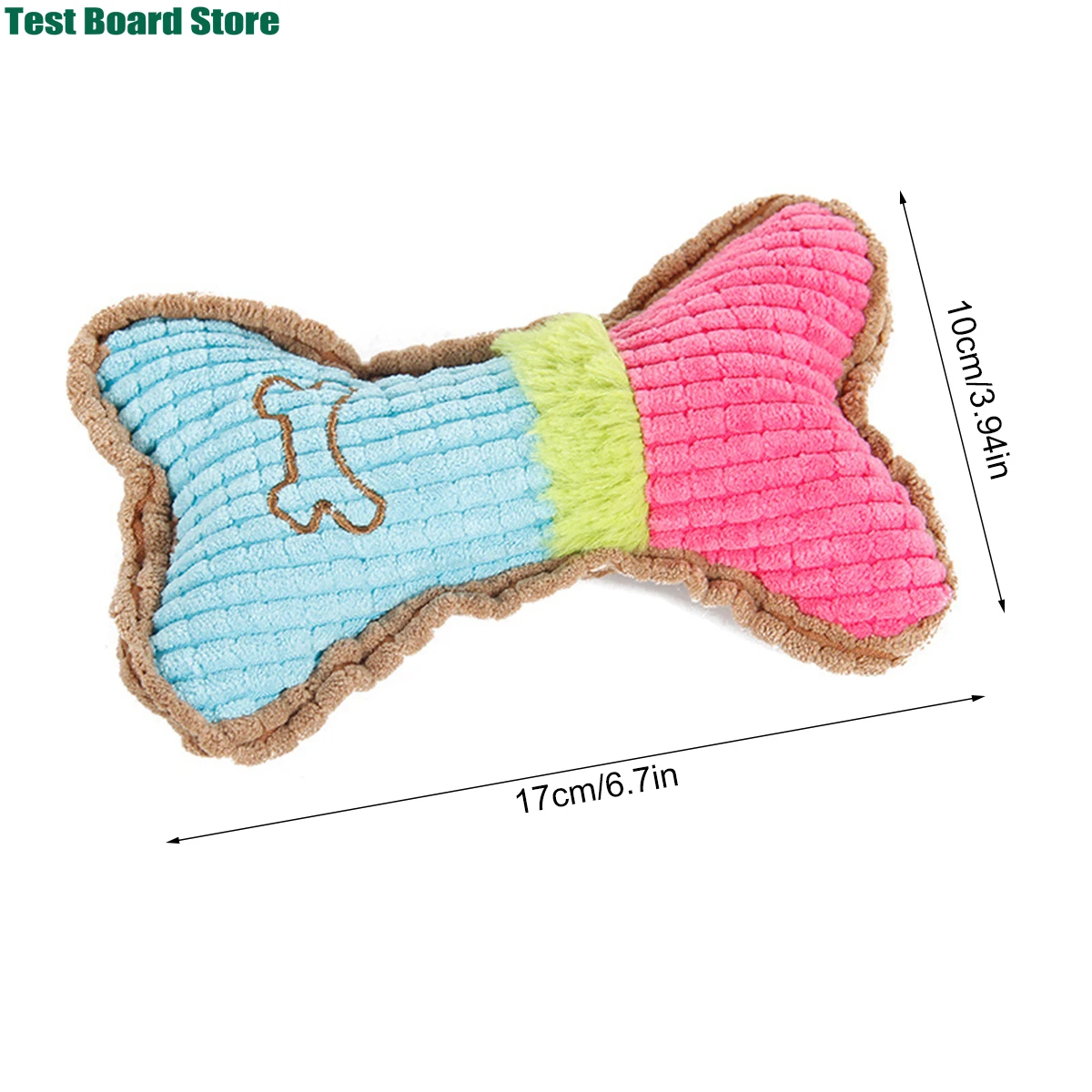 Bone-Shaped Plush Dog Toy 2