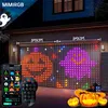 LED Decoration RGB curtain Smart Lights App Controlled String Fairy Lights DIY Pattern and Text Programmable Music Sync Reote