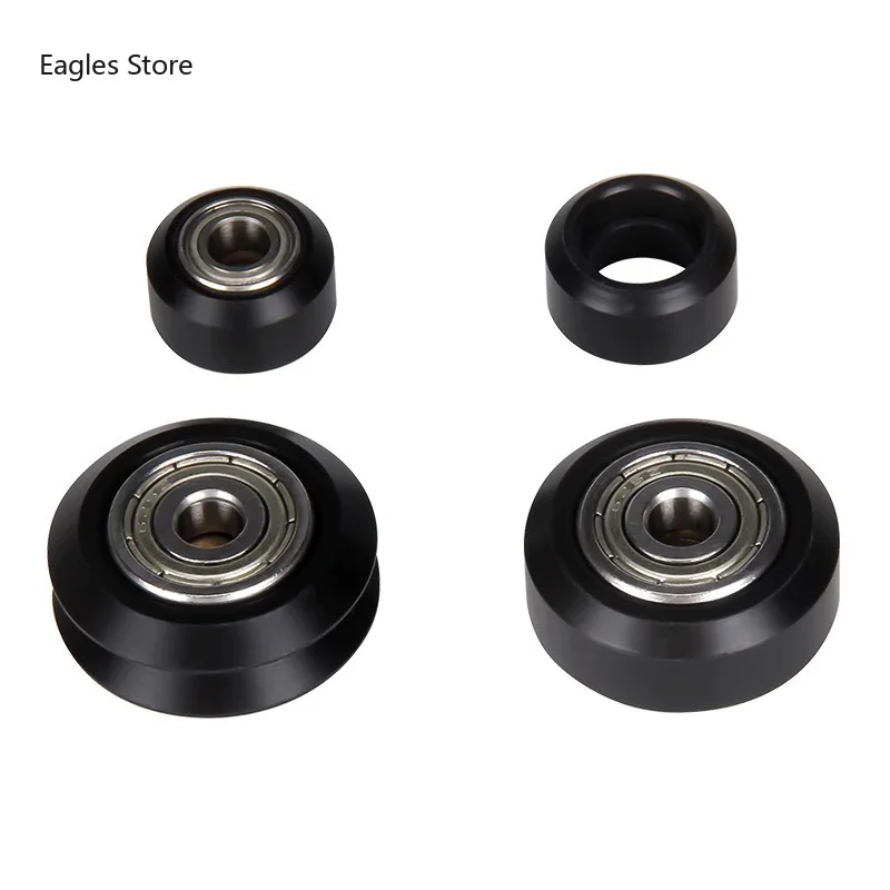 

Black CNC Openbuilds Plastic POM Wheel with 625zz Idler Pulley Gear Passive Round/V-Slot Perlin Pulley Wheel for 3d Printer