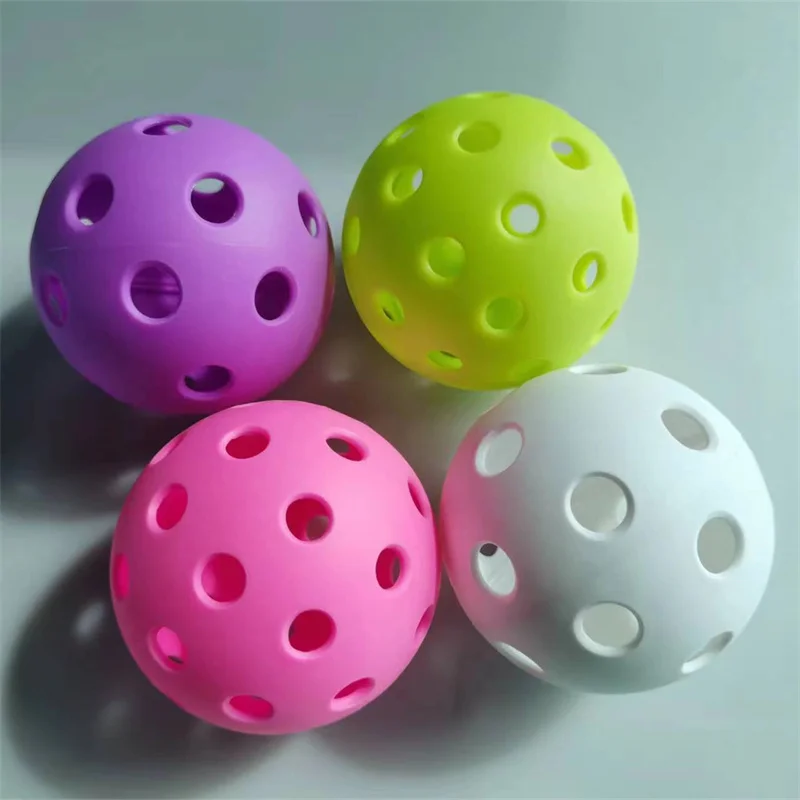 Pickleball Balls Colorful Pickleballs Durable 26 Holes Indoor Outdoor Training Paddle Ball 6/12/24Pcs Pickleball For Entertainment And Practice