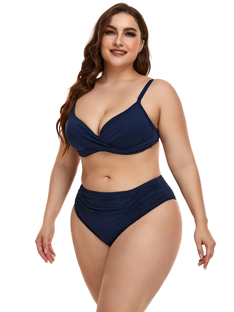 bikini sets for women HOMGAO Sexy V Neck High Waist Swimsuit For Women Bikini Set Push Up Bathing Suit Swimwear Two Piece Beachwear 2022 New Biquini bandeau bikini set