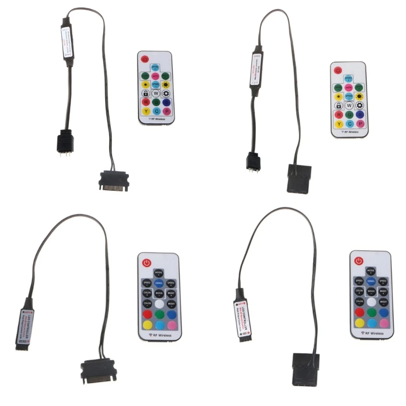 

Светодиодный контроллер RGB 12 В RF, беспроводной пульт дистанционного управления, большой 4-контактный контроллер лент RGB