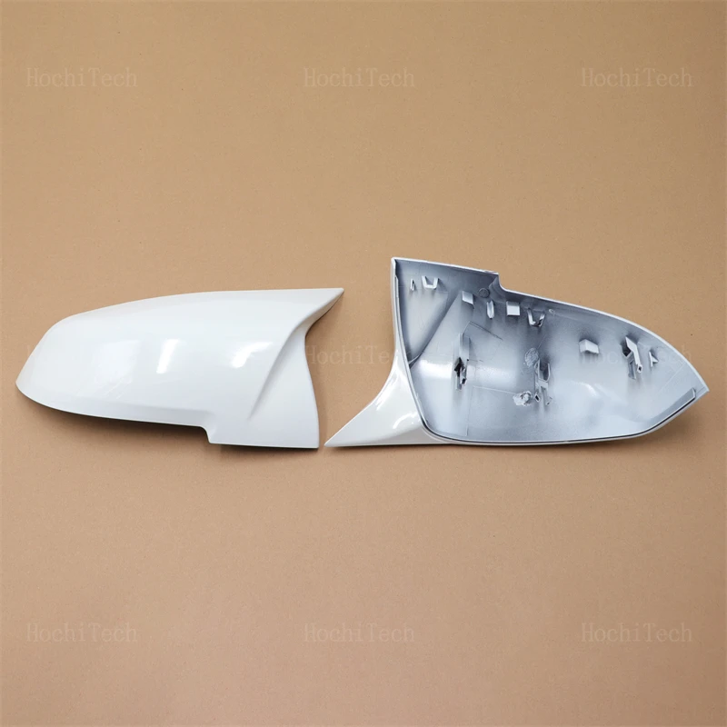 for BMW 1 2 3 3GT 4 X1 E84 M2 i3 Series F20 F21 F22 F23 F30 F31 F32 F33 F34  F80 White M Look Horn Rearview Mirror Shell Cover