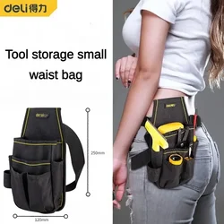 deLi Oxford Cloth Tools Bag Waist Pack Waterproof Storage Pouch Professional Wear-resisting Working Bag Carpentry Tool Bag