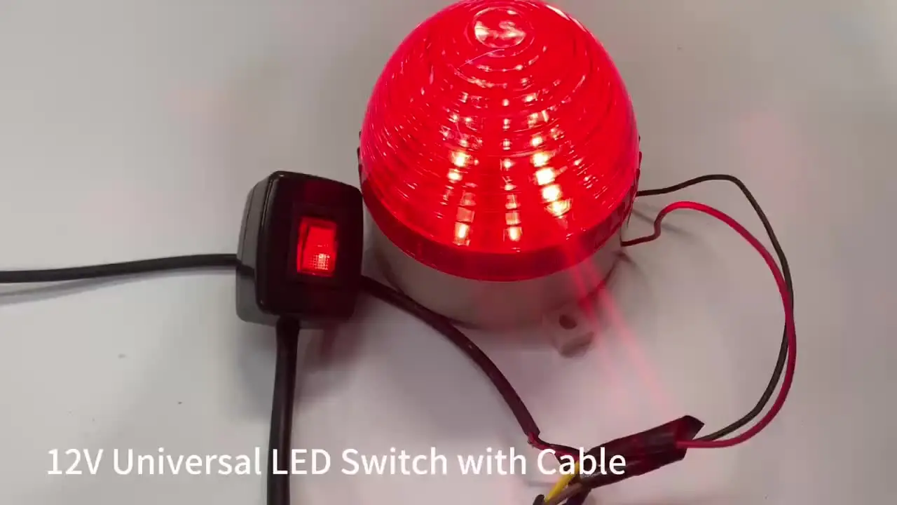 Auto Pulsante Interruttore Bianco Luce LED Blocco Su / Off Universale DC12V - Foto 7