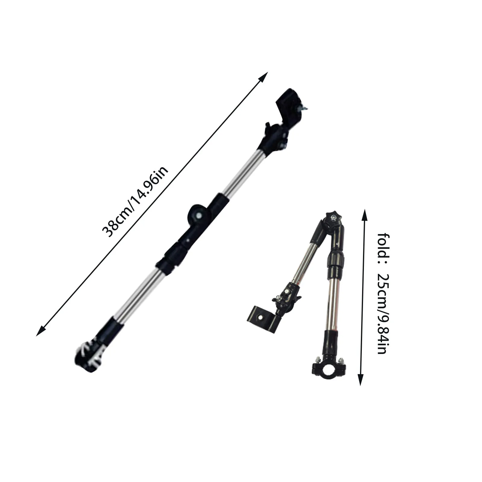 Stainless Steel Umbrella Stands Any Angle Swivel Wheelchair Bicycle Umbrella Connector Stroller Holder Rain Gear Tool