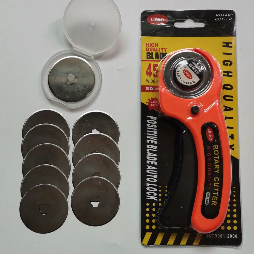 SD100 Rotary Cutter Paper Skip Cutting Patchwork Leathercraft Tool Set 45mm Punching Wavy Edge Blade Quilting Accessories