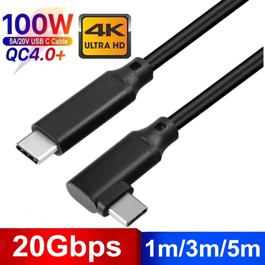 

USB3.2 Gen2 Cable USB3.1 100W PD USB C Cable 20Gbps For VR Oculus Quest2 Super Transfer for Acer Dell XPS SSD Computer 4K Video