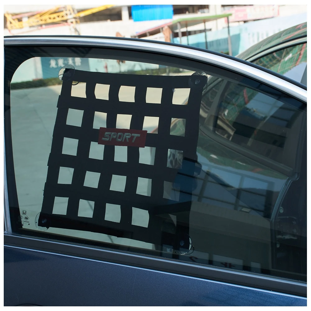 Nylon Racing Car Window Net Sunshade Universal Easy Install Car Window Safety Net Automobile Modified Accessories