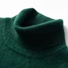 Autumn and Winter Men's Turtleneck 100% Mink Cashmere Sweater Men 2024 Large Size Loose Knitted Sweater Keep Warm Top Men Jumper 3