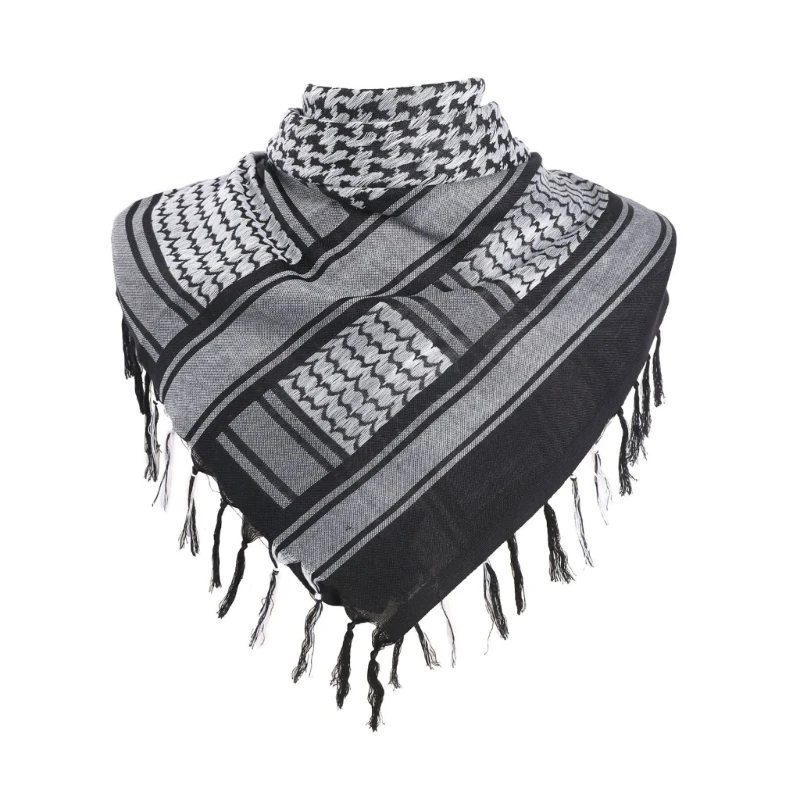 

Stylish Shemagh Scarf Soft Jacquard Arab Shawl for Men Women Lightweight Arabian Dubai Headwrap Desert Neck Scarf