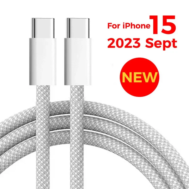 Новинка PD60W USB C к USB Type C кабель для быстрой зарядки и передачи данных для iPhone 15 Pro Max Samsung Xiaomi Type-C плетеный кабель аксессуары для телефона