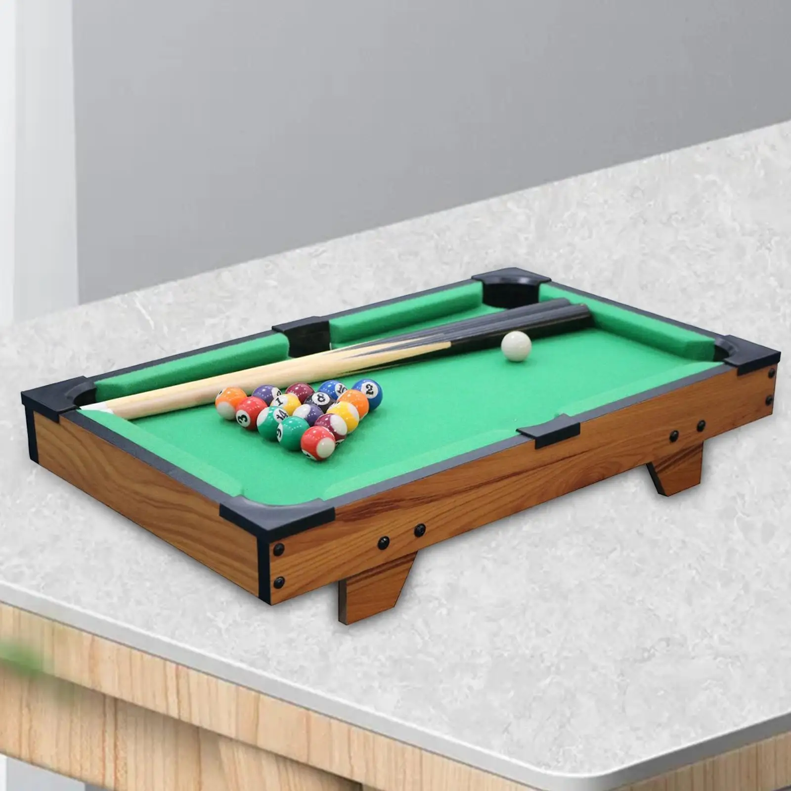 Cute Snooker Felt Surface with Sticks Balls Game Interactive