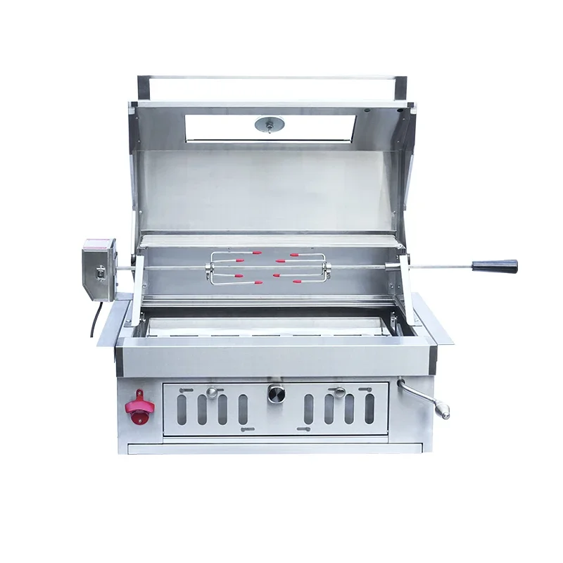 Outdoor Garden Charcoal Chicken Grill Machine High Quality Built-In BBQ Charcoal Grill 3