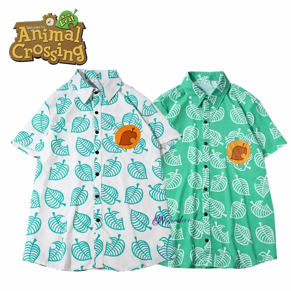 

Animal Crossing New Horizons Leaf Tom Nook Cosplay Shirt Men Women Anime Gaming T-shirt Short Sleeve Costume T Shirt Adult Kids