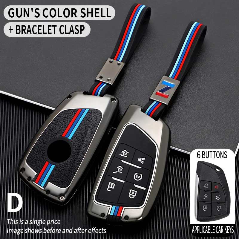 Portachiavi per auto portachiavi in lega per Chevrolet Tahoe peribano per GMC Yukon per Buick ENVISION S Plus wayir 2020 2021 6 pulsanti - S0a94b13f8d064cf58db69ff8784b44c1p