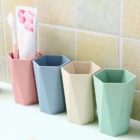 Lamgool Bathroom Plastic Mouthwash Cup Coffee Tea Water Mug Home Travel Simple Solid Color Toothbrush Holder Drinkware Cup 5