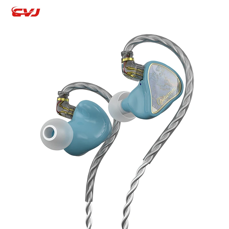 

CVJ Resin Type Wire Earphones 1BA 1DD Hybrid IEM Headsets In Ear Earbuds DJ Hifi Sport Ring Iron Headphones Mirror CSN CSA Demon