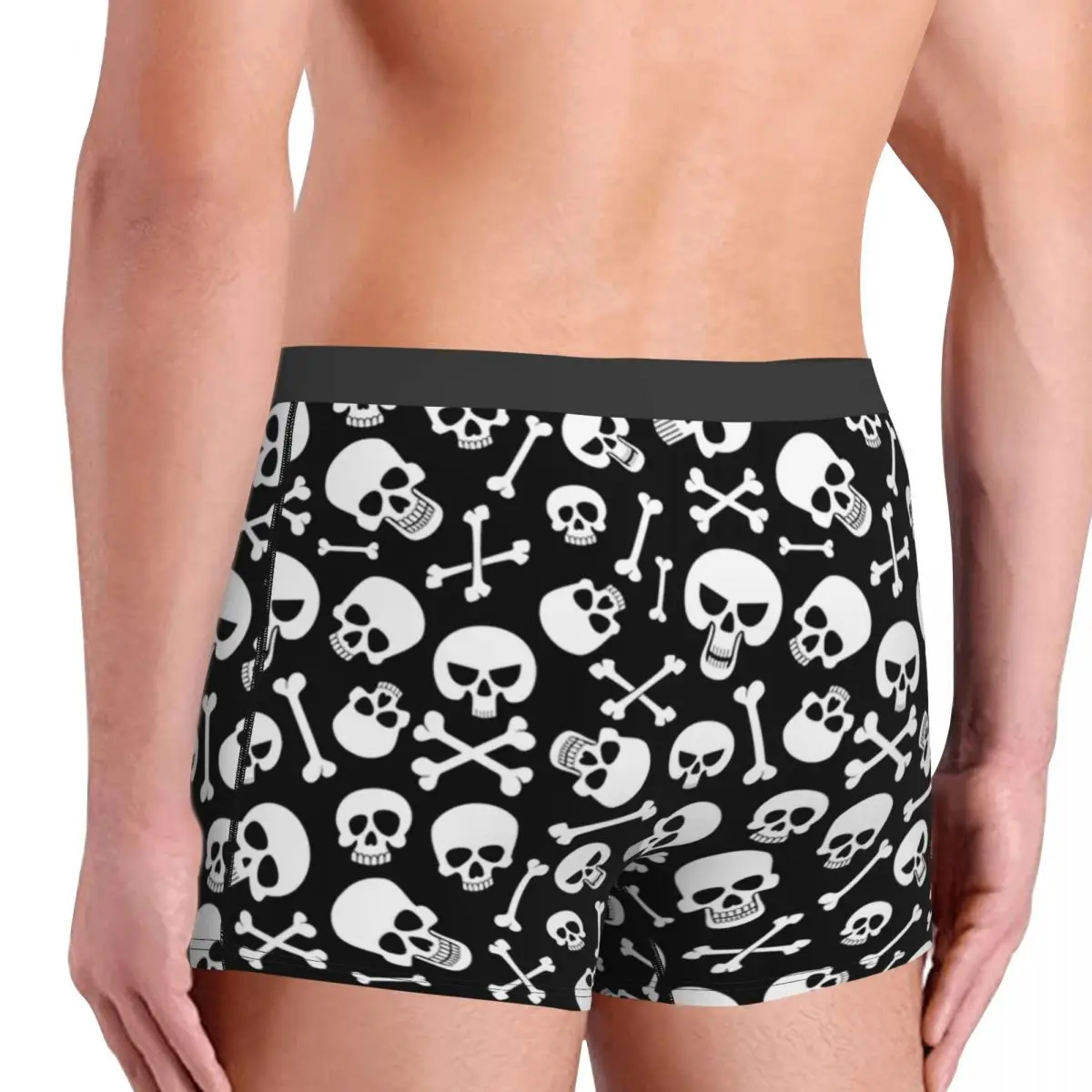 Fashion Horror Skeleton Gothic Death Skull Boxers Shorts Panties Male Underpants Comfortable Briefs Underwear 4