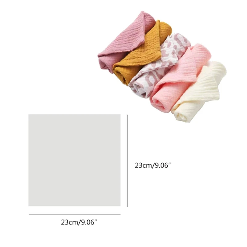 10 Pz Del Bambino Asciugamani Quadrati Neonati Lavare A Mano Viso Asciugamano Fazzoletto Alimentazione Bavaglino Burp Panno G99C - immagine 5