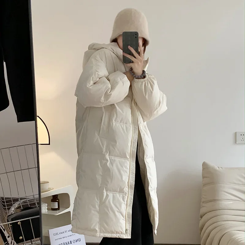 

New cotton clothing for winter women's long over-the-knee bread jacket temperament, stylish loose coat