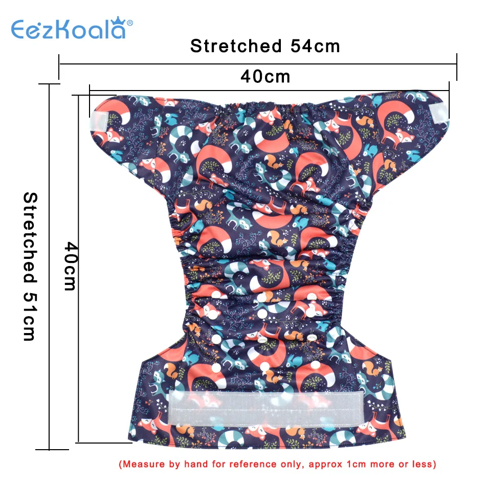 EezKoala Big Size XL Eco-Friendly  Cloth Diaper Washable Christmas Adjustable  Reusable  Cloth Diapers Cover Fit 2-5 Years Baby