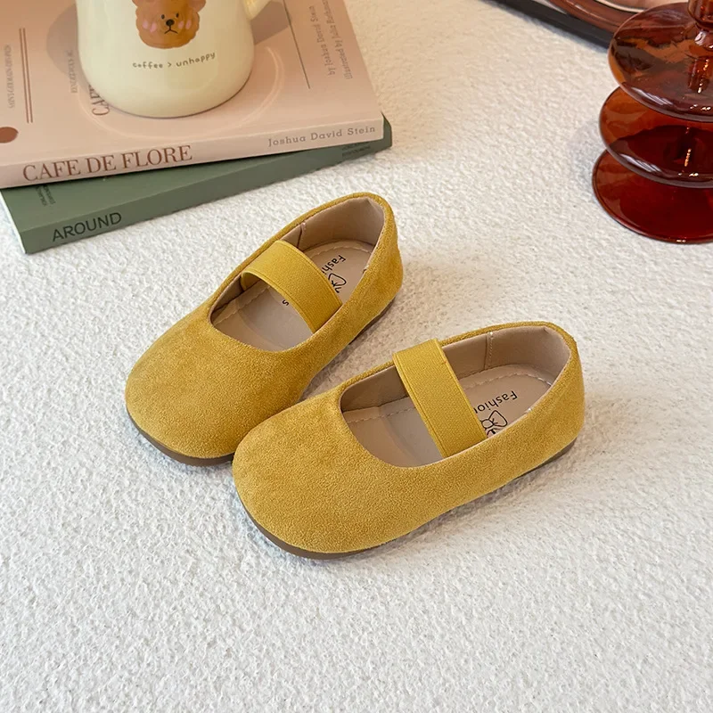 Girls Dance Performance Shoes Slip-on Kids Soild Candy Color Ins Trendy 2026 New Girls Flat Shoes Soft Sole Round Toes 23-30 - 5
