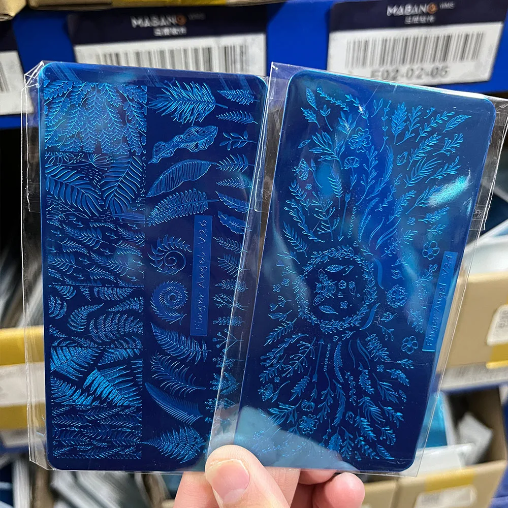 

Palm Banana Leaf Nail Stamping Plate Leaf Floral Flame Letter Geometric Line Printing Stencil Nail Stamp Templates Nail Art Tool