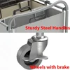 Sturdy 3-Bag Laundry Sorter Rolling Cart with Durable Steel Frame and Heavy Duty Casters Convenient Laundry Organization 5