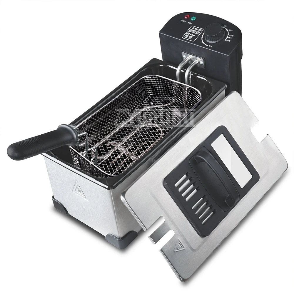 3L Automatic Electric Fryer 2000W Household Multifunctional Frying Machine Cooking Pot BBQ Tool 6
