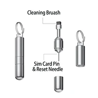 SIM Card Tray Removal Tool with Cleaning Brush, 2 in 1 Portable Keychain Eject Pins Reset Needle & Cleaning Pen for cell phone. 2