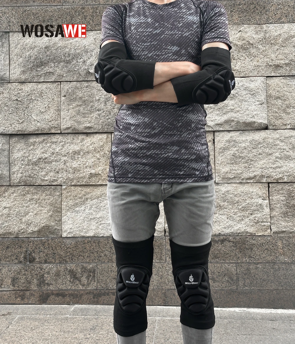 WOSAWE Outdoor Sports Pad Knee Pads Guards Elbow Protector Skiing Skating Snowboard Protection Hip Padded Shorts XS-3XL_voghion.com