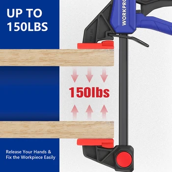 WORKPRO 4 Piece Bar Clamp Set 2