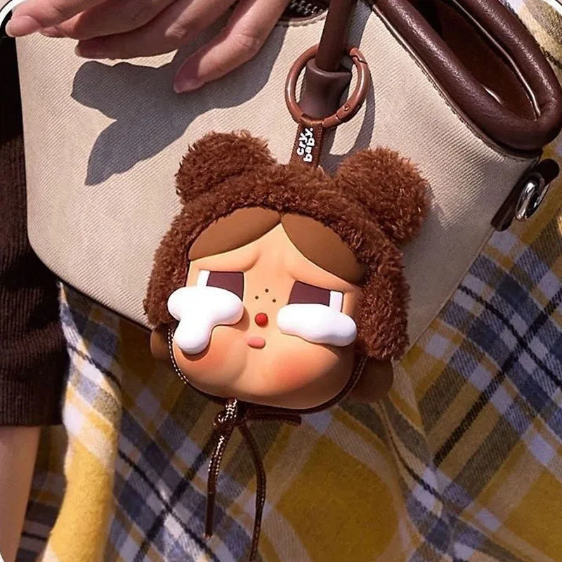 NewCrybabyplushkeychainkawaiipinkcoinpurseearphonebagcellphonebagbagcharmcouplebookbagcarkey