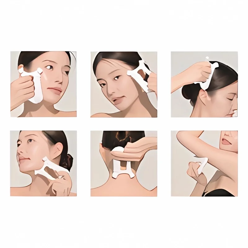 D-tok Skin scraping Gua sha ceramic Korea Gouache scraper tools face massager Face Factory head massager 5