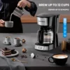 VAVSEA 12 Cup Programmable Coffee Maker, 900W Drip Coffeemaker with Glass Carafe, Auto Shut off, for Home Black 2