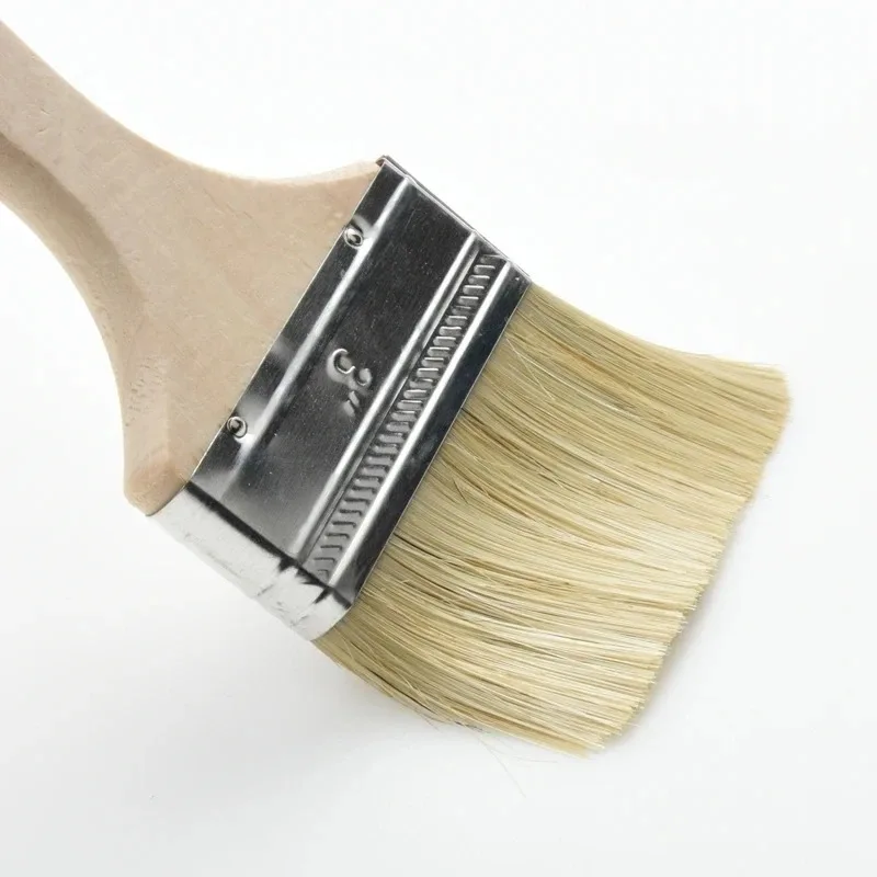 Paint Brush Wooden Handle 1/2/4/5/6 Inch Soft Hair 5pcs for Wall and Furniture Paint Tool Set