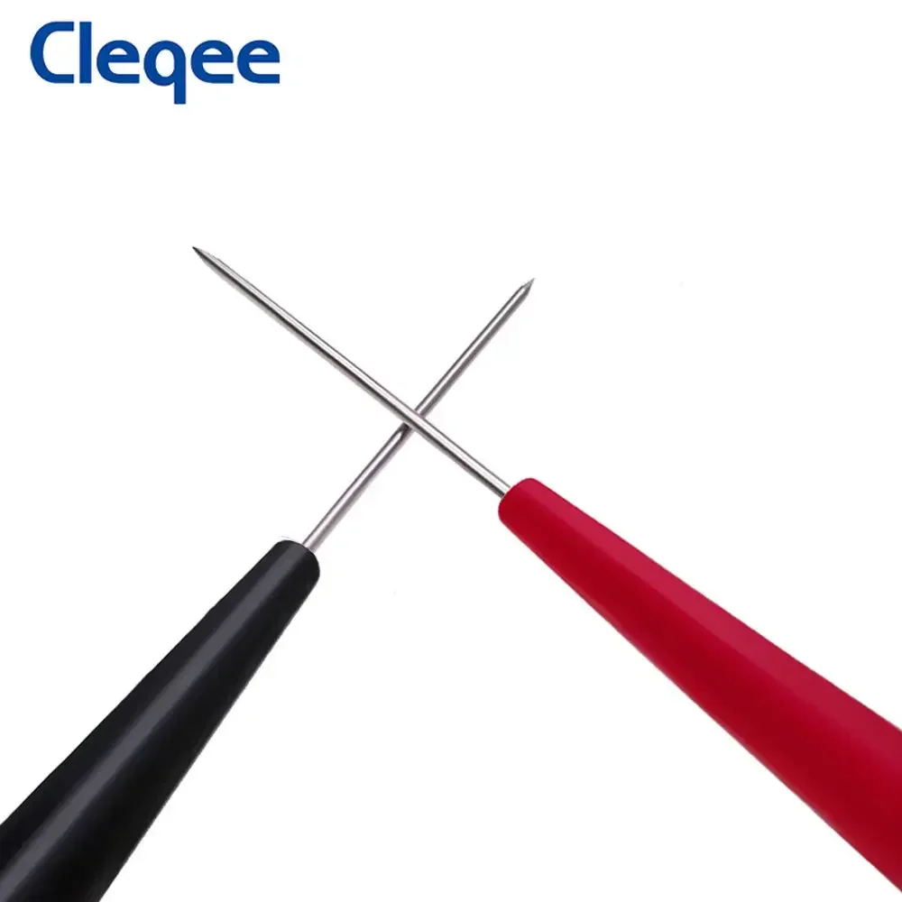Cleqee P5007 Pro Back Probe Kit Test Probes With 4mm Socket 3 Types Wire Piercing Needles Acupuncture Car Tool Kit 30V 15PCS