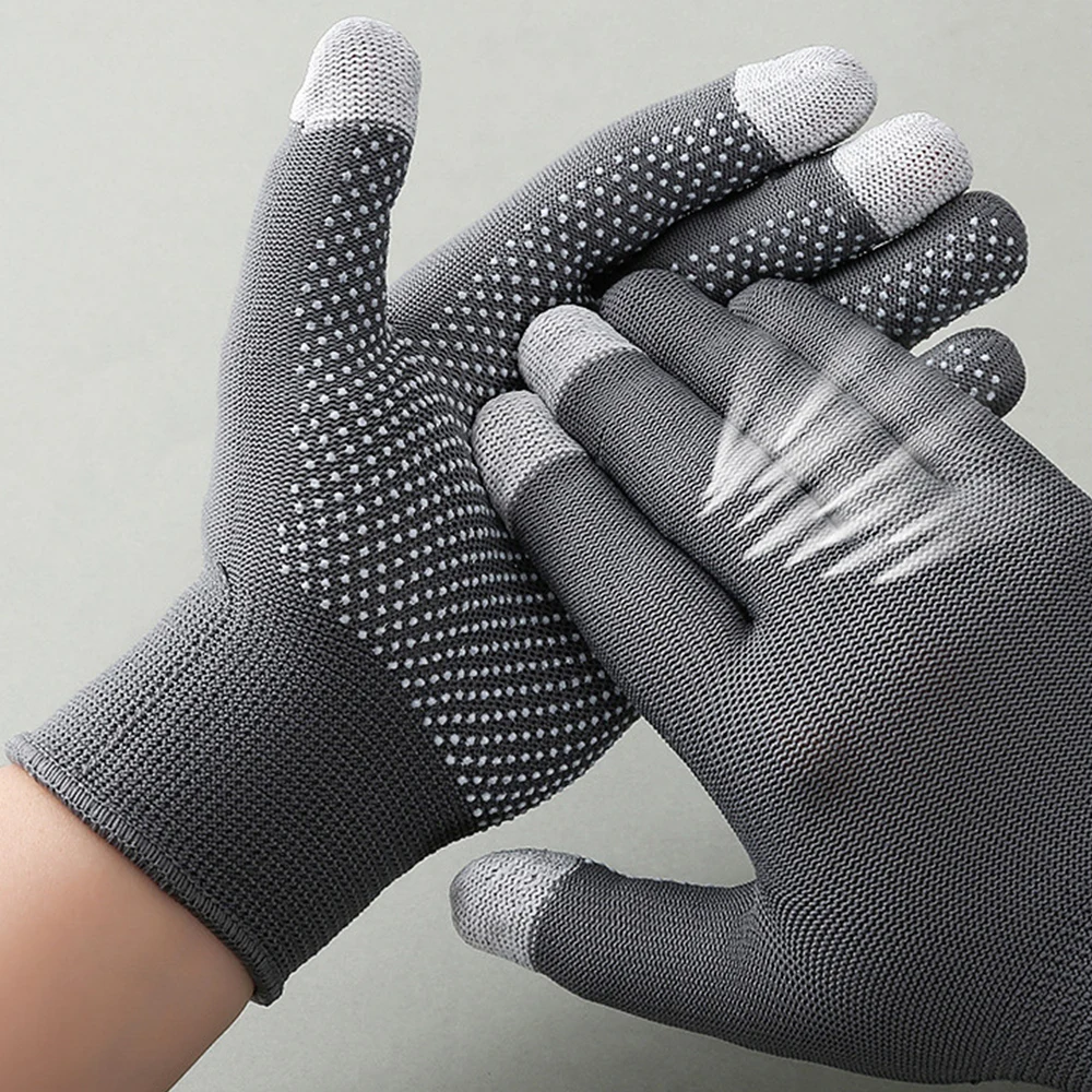 

1Pairs Anti-slip Full Finger Gloves Riding Cycling Gloves For Women Sports Mittens Work Nylon Breathable Outdoor Anti-UV Gloves