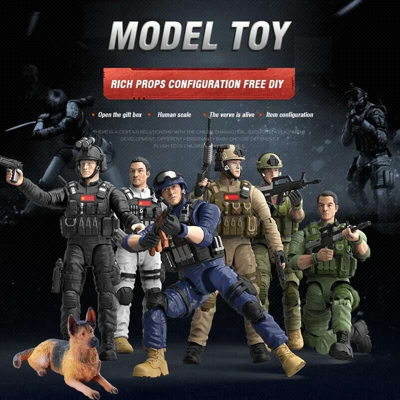 Movable Soldier Action Figure Toy with 15 Joints for Kids