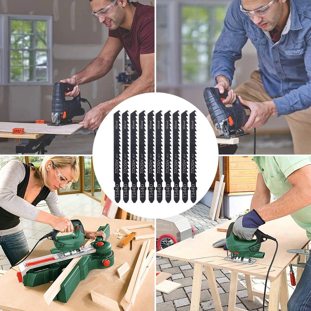 Jig Saw Blade Set HCS Assorted Blades Fast Cut Down Saw 40Pcs T118A/T101AO/T101BR/T111C/T144D Woodworking Tool Blade