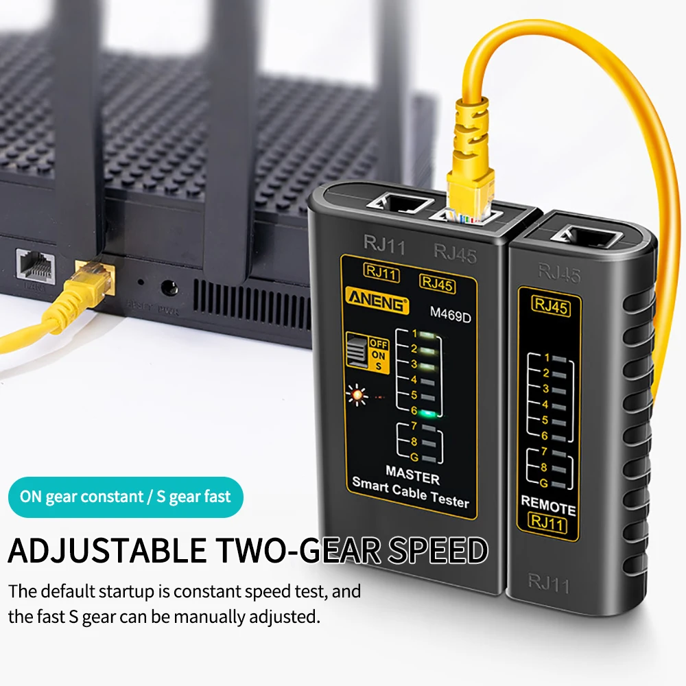 M469D Cable Lan Tester Network Cable Tester RJ45 RJ11 RJ12 CAT5 UTP LAN Networking Tool Network Repair Tools