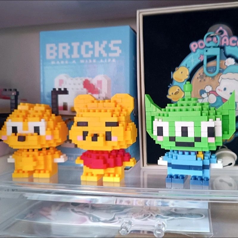 Disney 108 style Stitch LinaBell StellaLou Building Blocks Princess Cartoon Figrues Bricks Children's Assembly Toys Model Gift 4